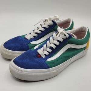 Vans Old Skool 'Yacht Club' Retro Casual Blue/Green/Yellow Skate Shoes, Unisex